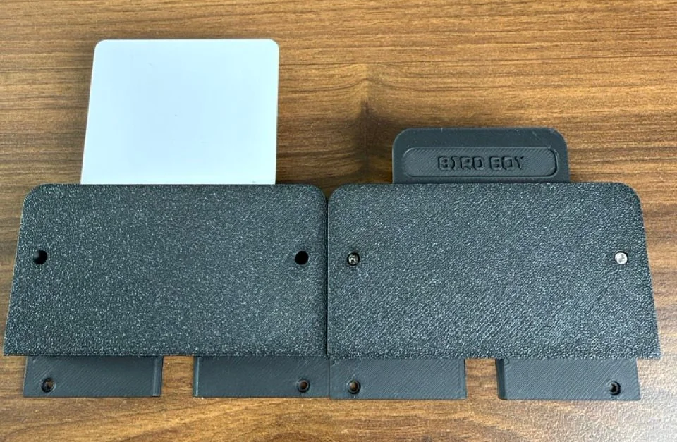 NFC-card and printed-cartridge modules side by side with their media inserted